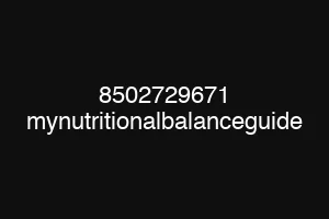 8502729671 mynutritionalbalanceguide