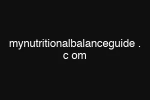 mynutritionalbalanceguide . c om