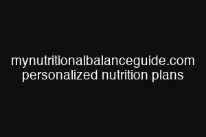 mynutritionalbalanceguide.com personalized nutrition plans
